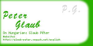 peter glaub business card
